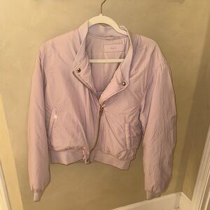 Blank NYC Women's Soft Pink Bomber Jacket